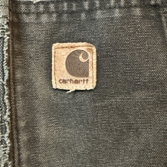 Carhartt Rare Vintage Size XL Jacket J150 Hunter Green Faded Rugged Heavy Grunge - Picture 2 of 16